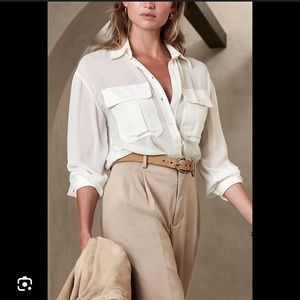 Banana Republic cream button down